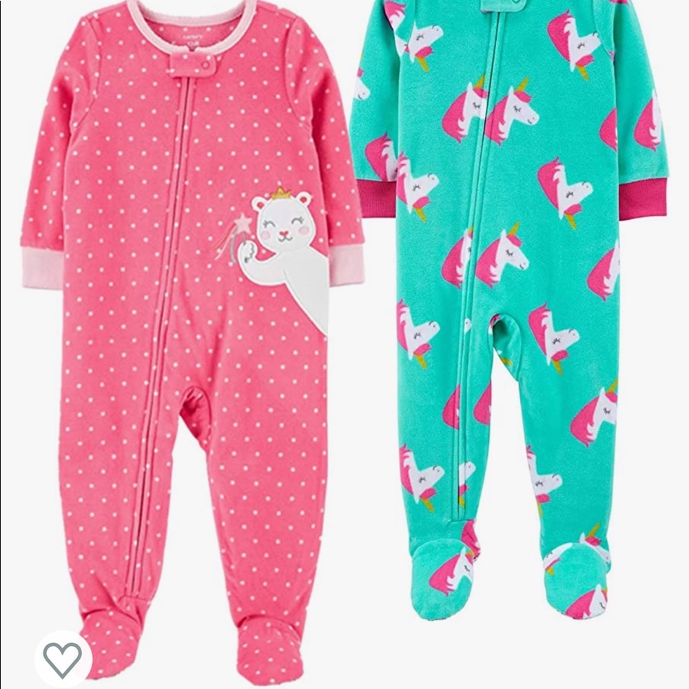 Carter’s one piece footie PJ - unicorn